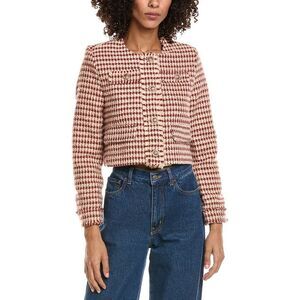 Hl Affair Womens Tweed Cardigan, Red